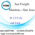 Shantou Port LCL Consolidatie Naar San Jose